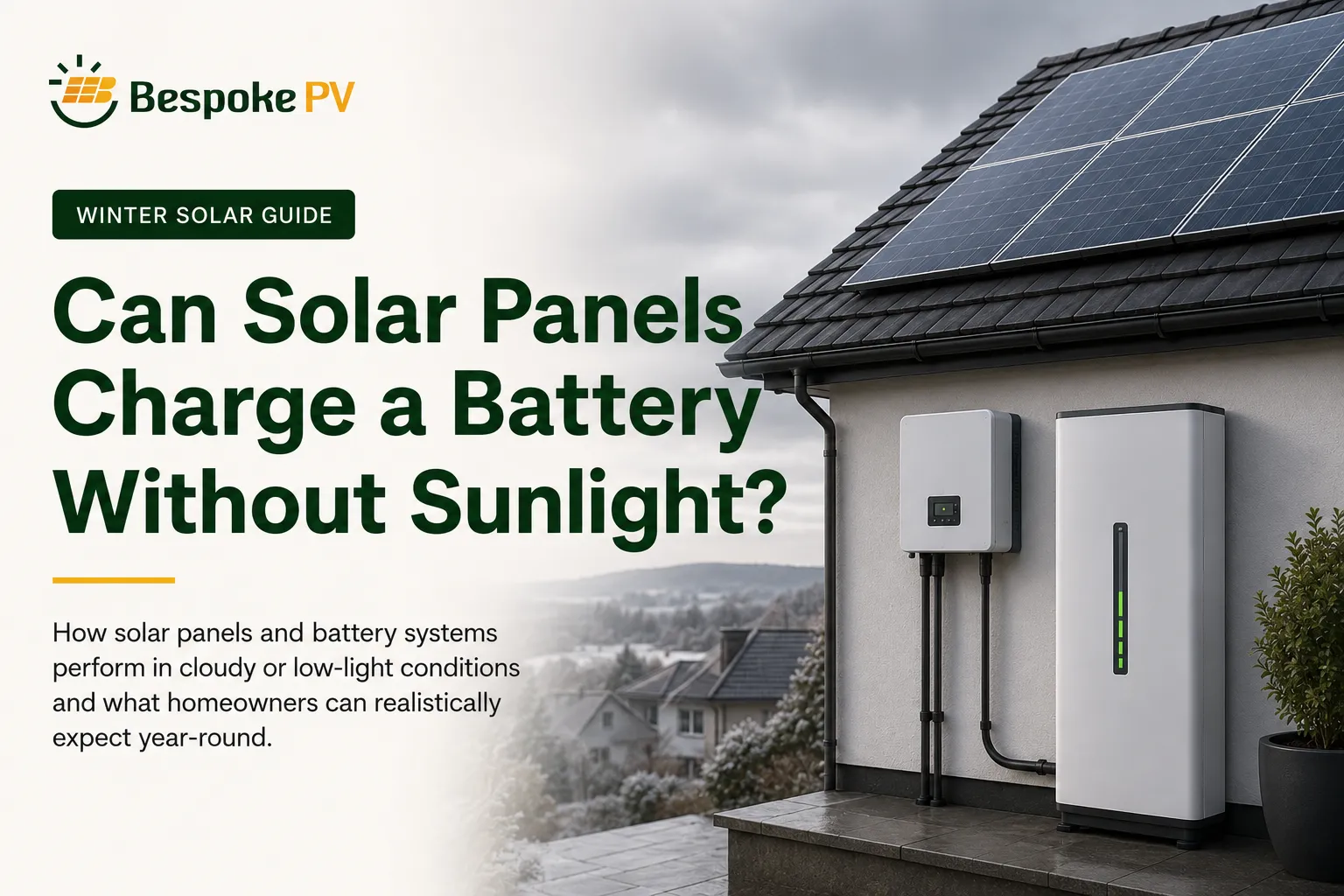 Can Solar Panels Charge a Battery Without Sunlight?