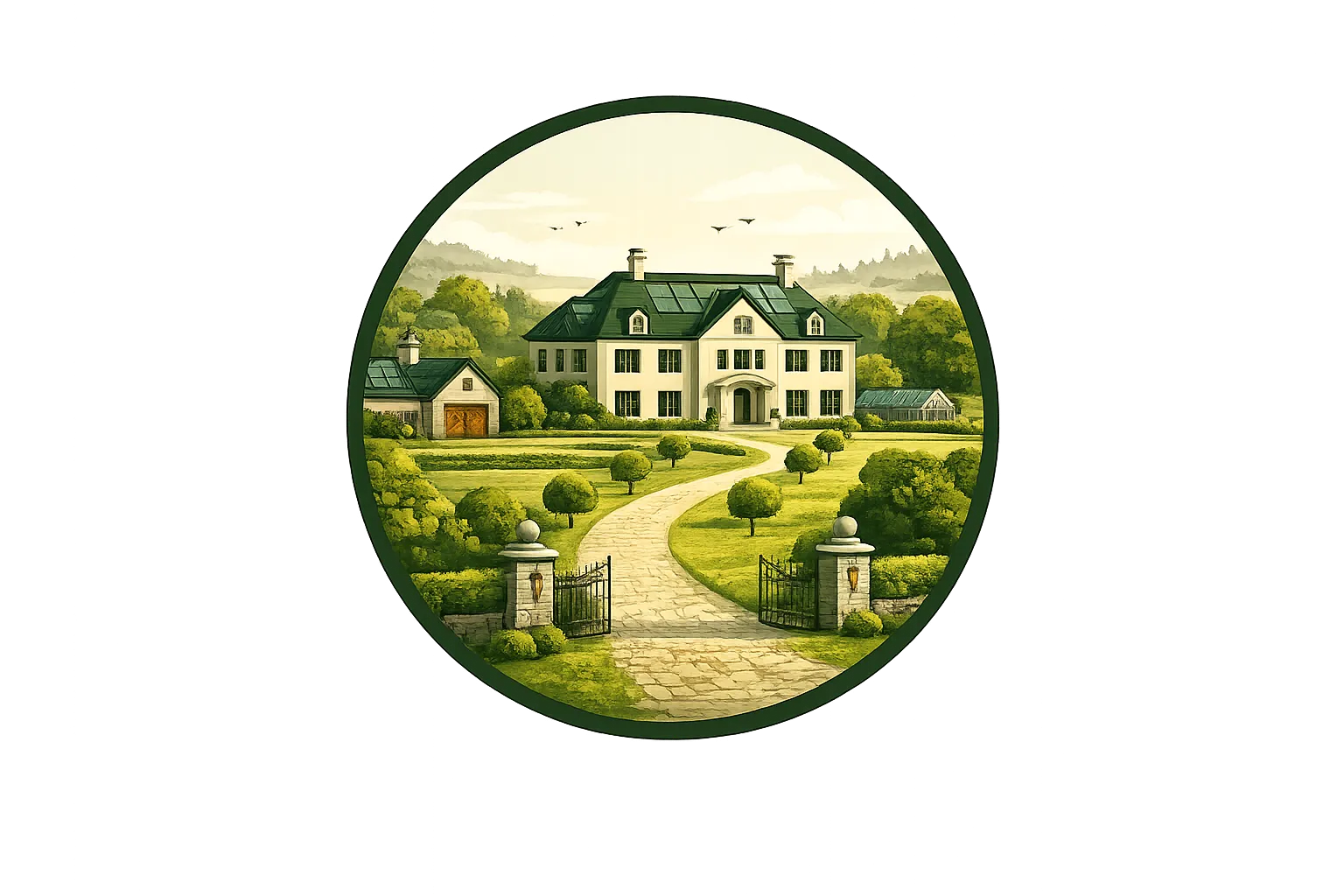 Country estate icon