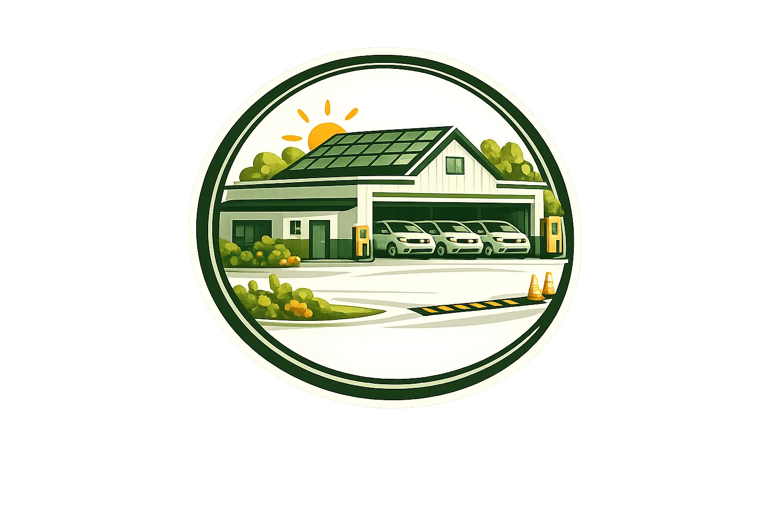 Vehicle depots and service fleets icon