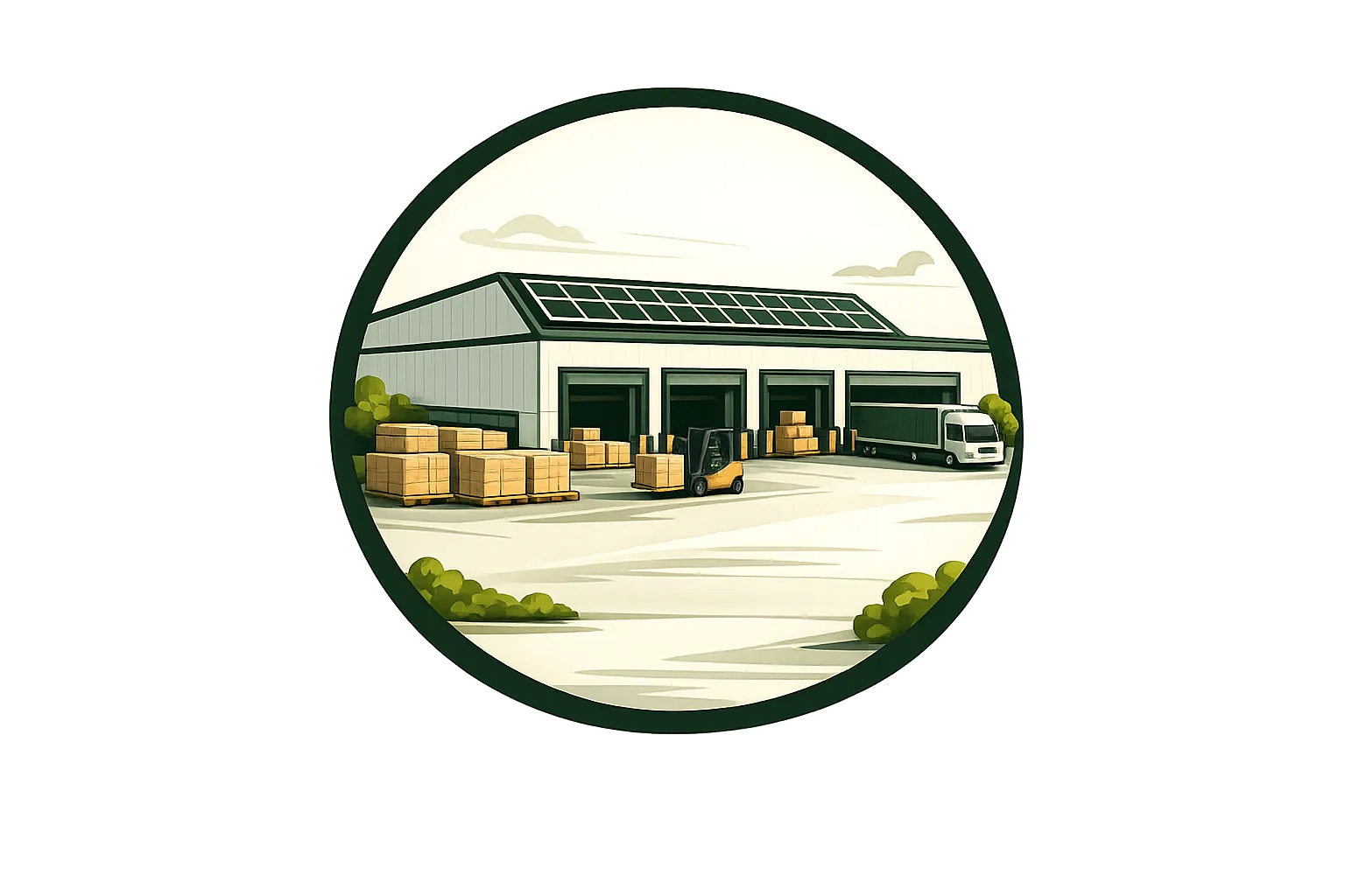 Warehouse and distribution EV charging icon