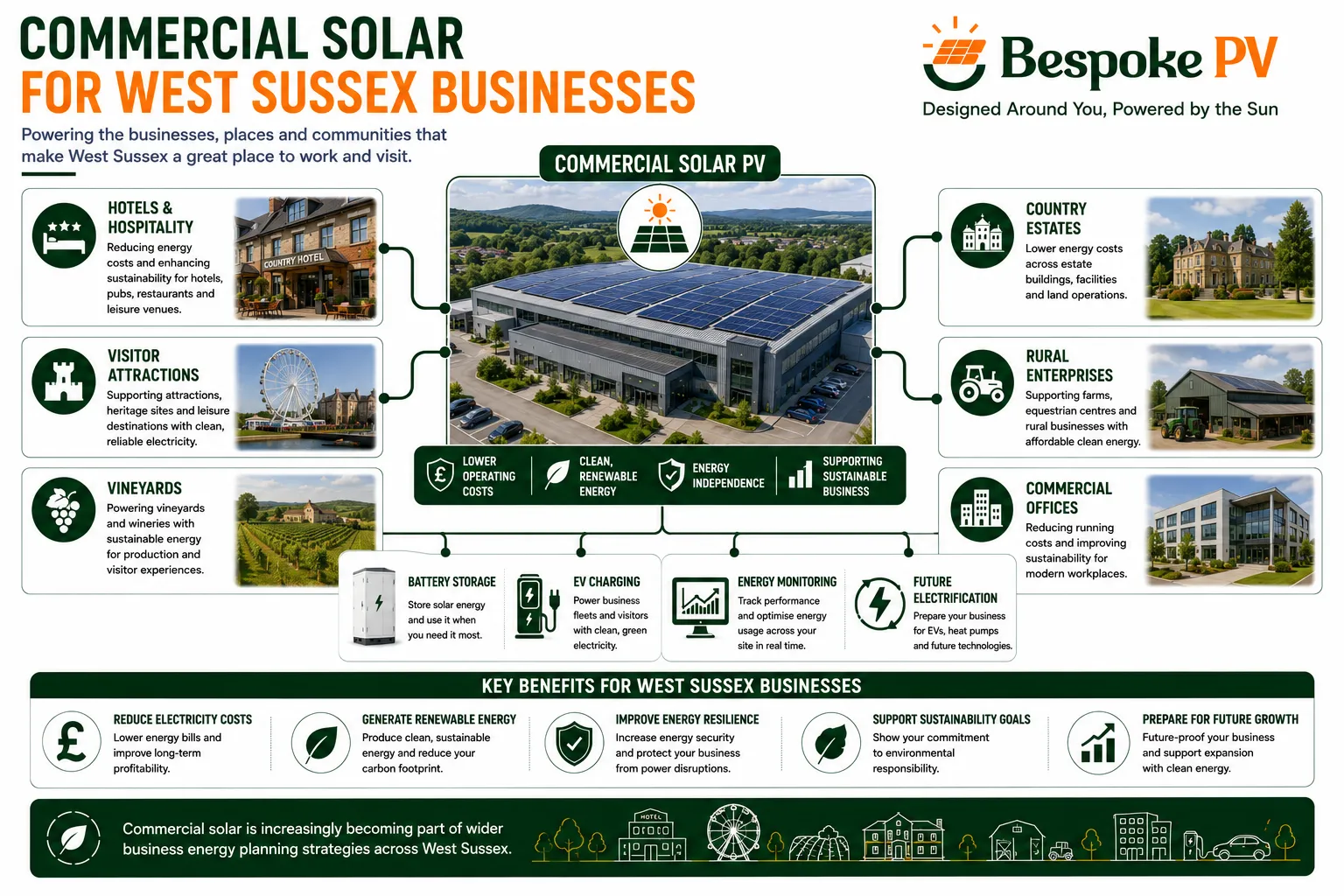 Commercial solar integrated into West Sussex business operations