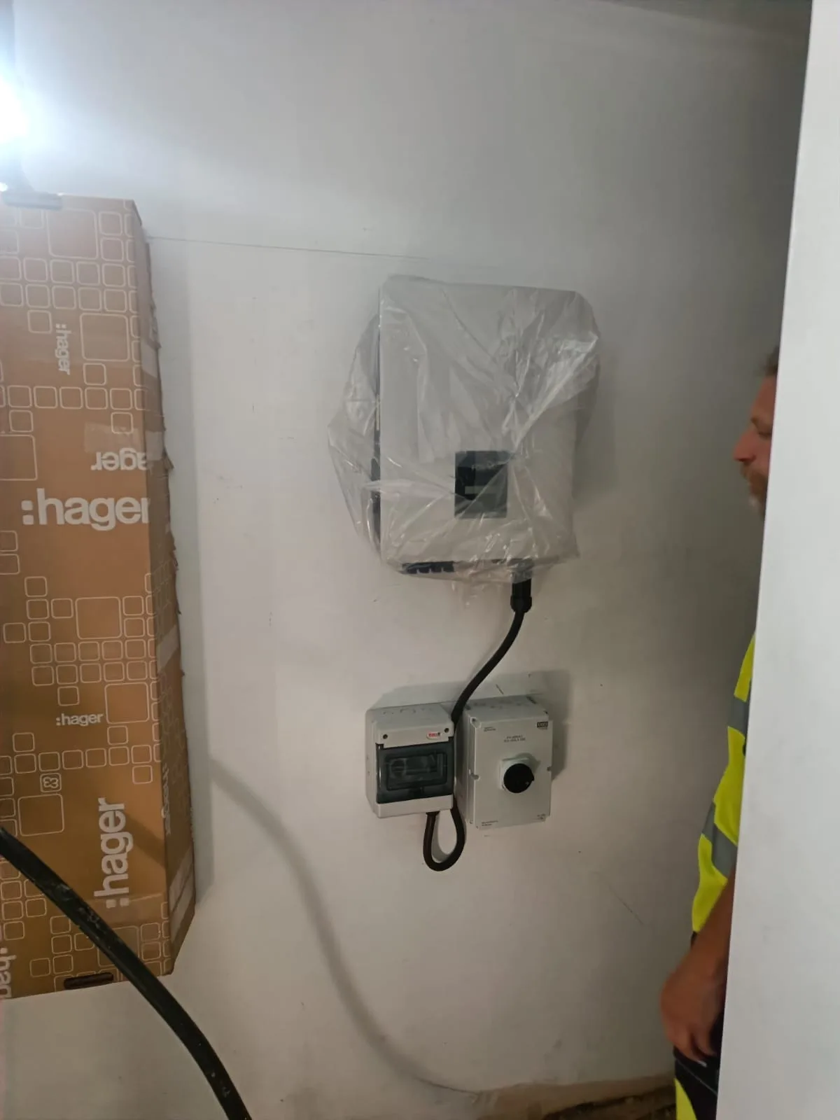 Fox ESS T15 15kW 3 phase inverter installed in the main electrical distribution room
