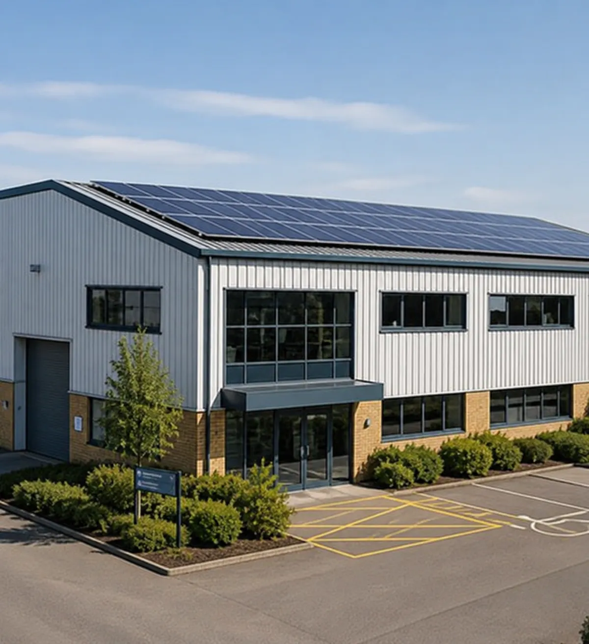 Commercial property with existing solar PV system