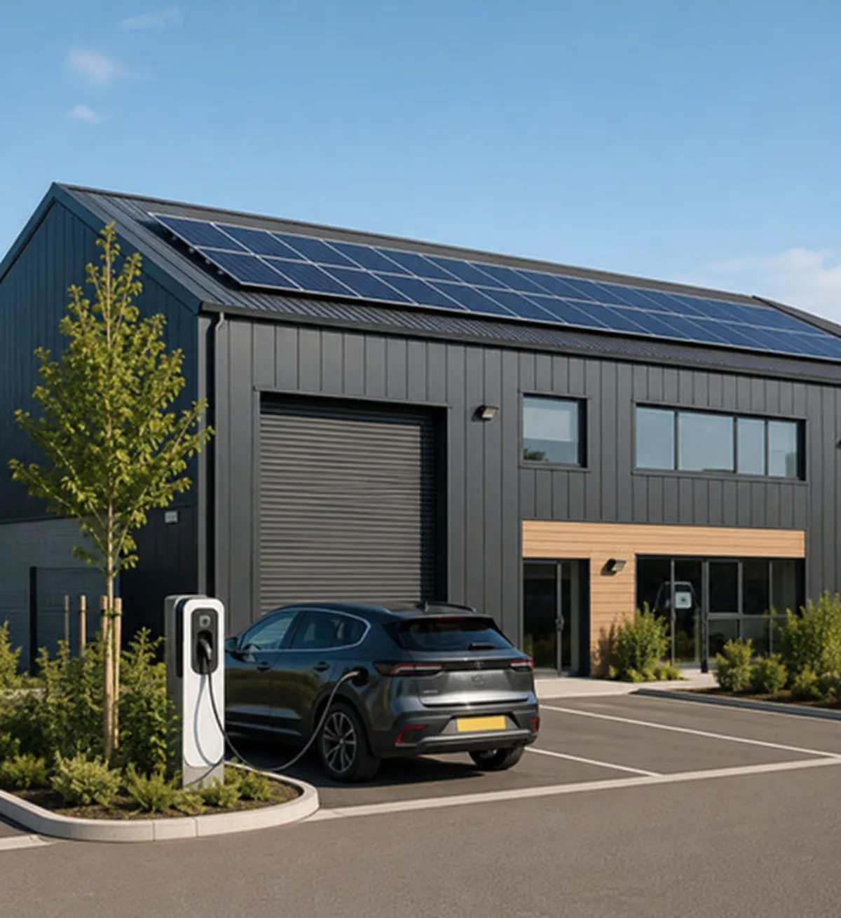 Existing solar PV system with EV charging