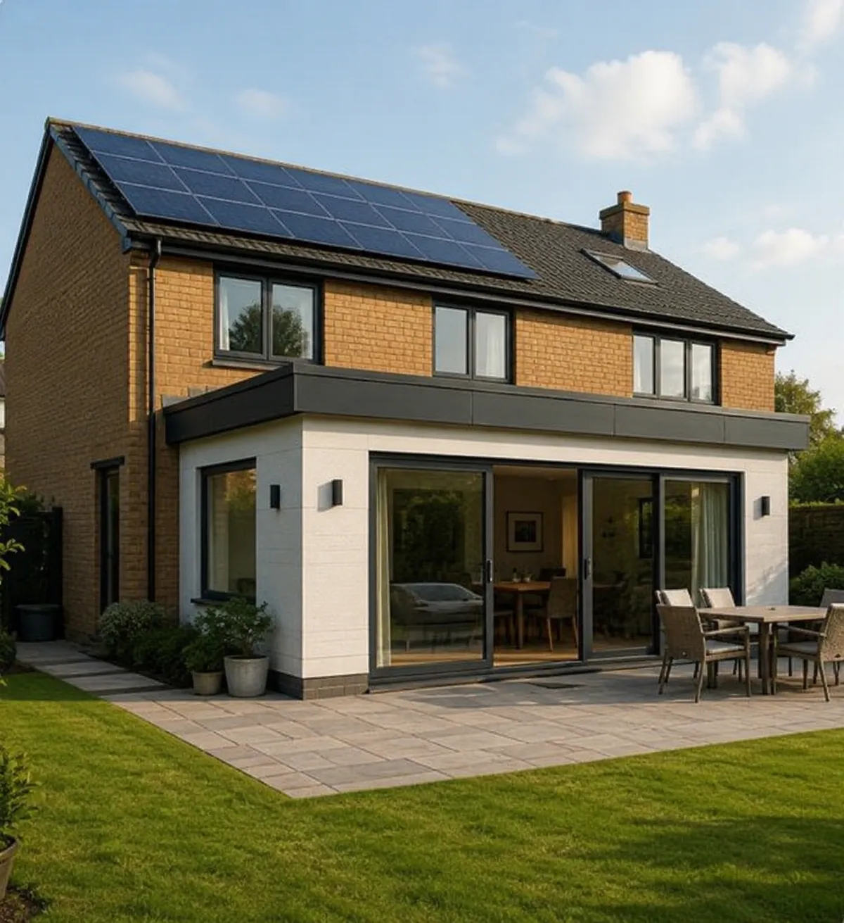 Property extension project involving solar PV