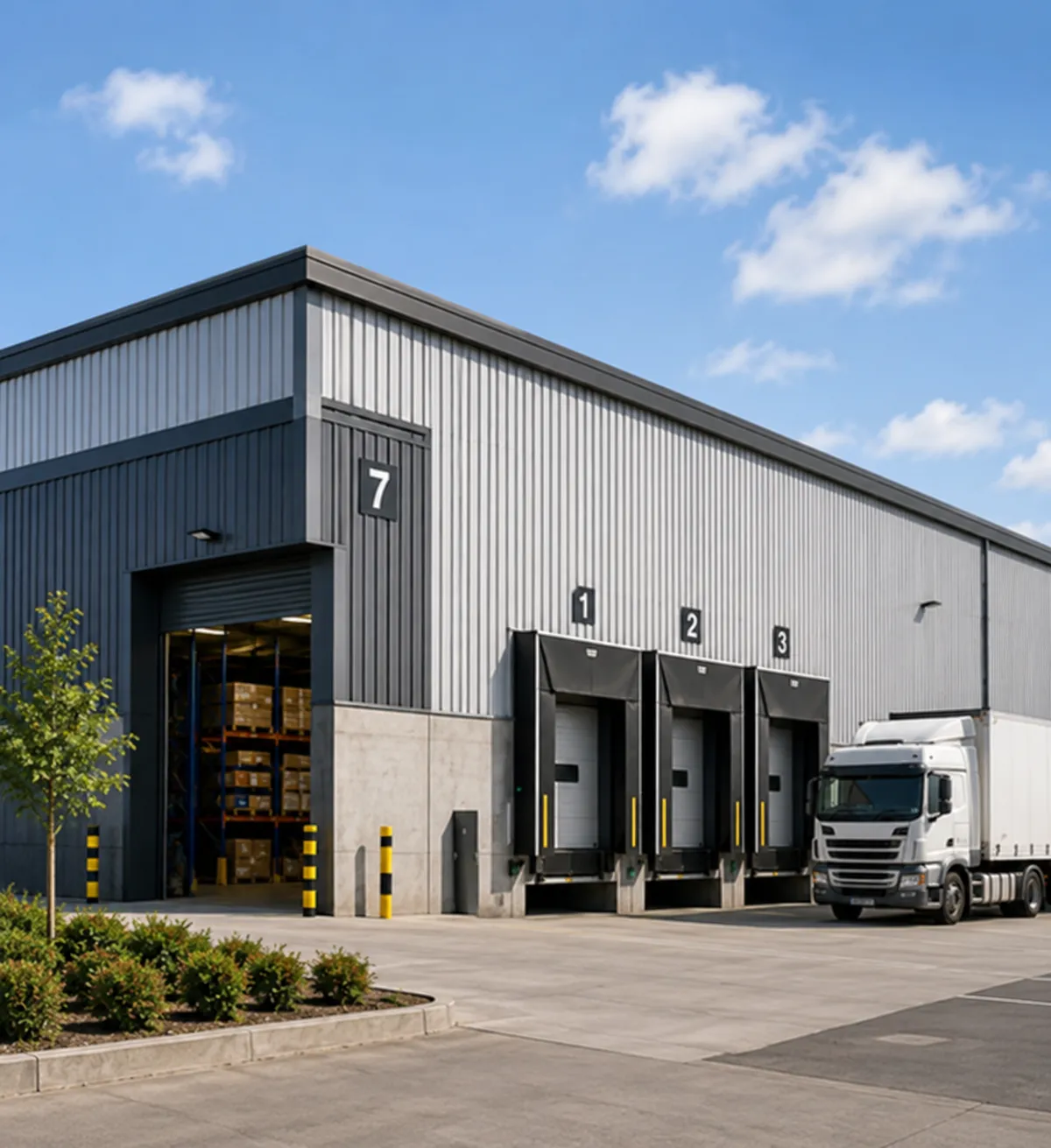 Warehouse and distribution centre with EV charging infrastructure
